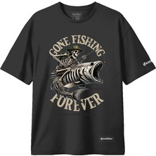 Balıkçılık Temalı Tişört - Gone Fishing Forever