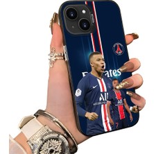 HONTINGA iPhone 15 Plus ile Uyumlu Kılıf Silikon Kenar Sert Arka Kamera Koruyucu Basitlik Anti Düşme Kamera Korumalı Mbappé Desen Couple Telefon Kılıfı Kadın ve Erkek Için Uygundur K1-1538