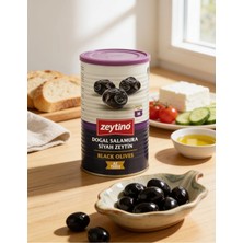 Zeytino Doğal Salamura Gemlik Siyah Zeytin 800 gr (261/290) M Az Tuzlu