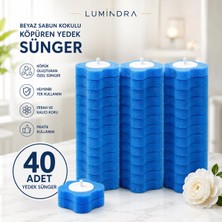 Lumindra  Beyaz Sabun Kokulu 40 Adet Köpüren Yedek Sünger Kullan At - ( Mekanızma Dahil Değildir)
