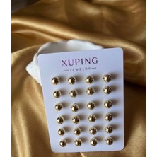 Xp Xuping Xuping Vip Çelik Lazer Kesim Top Küpe Seti - Antialerjik Klasik Top Model Küpe