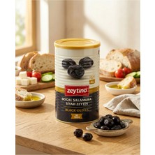 Zeytino Doğal Salamura Gemlik Siyah Zeytin 800 gr (201/230) Xl Az Tuzlu