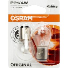 Osram P21/4W Yeni Nesil Ampül 12V 21/4W Çiftli (Çift Duy)