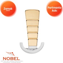 Nobel Tivist Lüks Portmanto Askı, Metal, Vestiyer Askı, 200 Gr, Dolap Askılık, Duvar Askılığı, Krom Altın (Vidalı)