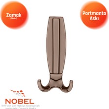 Nobel Best Lüks Portmanto Askı, Metal, Vestiyer Askı, 230 Gr, Dolap Askılık, Duvar Askılığı, Bronz (Vidalı)