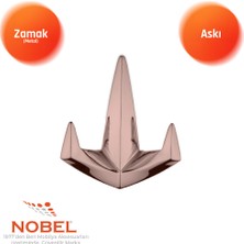 Nobel Datça Lüks Askı, Metal, Vestiyer Askı, 128 Gr, Dolap Askılık, Duvar Askılığı, Bronz (Vidalı)