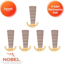Nobel Tivist Lüks Portmanto Askı, Metal, Vestiyer Askı, 200 Gr, Dolap Askılık, Duvar Askılığı, Altın Bronz (Vidalı)5 Adet