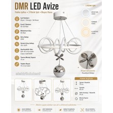Dmr 1 Toplu Halka Işıltısı Sarkıt LED Avize Beyaz Kasa Üç Renk 6500K/4000K/3000K (Beyaz /sarı/ılık Beyaz (Günışığı))