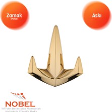 Nobel Datça Lüks Askı, Metal, Vestiyer Askı, 128 Gr, Dolap Askılık, Duvar Askılığı, Altın (Vidalı)
