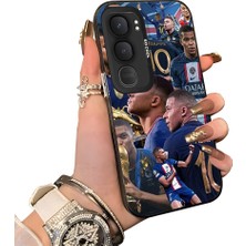 HONTINGA Vivo Y31 5g ile Uyumlu Kılıf Silikon Kenar Sert Arka Kamera Koruyucu Basitlik Anti Düşme Kamera Korumalı Mbappé Desen Couple Telefon Kılıfı Kadın ve Erkek Için Uygundur K1-1537