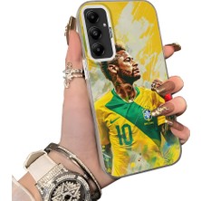 HONTINGA Samsung Galaxy A05S ile Uyumlu Kılıf Silikon Kenar Sert Arka Kamera Koruyucu Basitlik Anti Düşme Kamera Korumalı Neymar Desen Couple Telefon Kılıfı Kadın ve Erkek Için Uygundur K1-1541