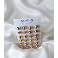 Xp Xuping Xuping Klasik Minimalist Top Küpe 2 Renk Seçenekli Parlak Küpe