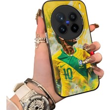 HONTINGA Vivo X200 Pro ile Uyumlu Kılıf Silikon Kenar Sert Arka Kamera Koruyucu Basitlik Anti Düşme Kamera Korumalı Neymar Desen Couple Telefon Kılıfı Kadın ve Erkek Için Uygundur K1-1541