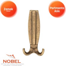Nobel Best Lüks Portmanto Askı, Metal, Vestiyer Askı, 230 Gr, Dolap Askılık, Duvar Askılığı, Antik Sarı (Vidalı)