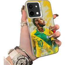 HONTINGA Vivo Y28 ile Uyumlu Kılıf Silikon Kenar Sert Arka Kamera Koruyucu Basitlik Anti Düşme Kamera Korumalı Neymar Desen Couple Telefon Kılıfı Kadın ve Erkek Için Uygundur K1-1541