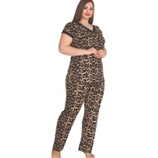 Yare Lady Kısa Kollu Büyük Beden Pijama Takımı 10805
