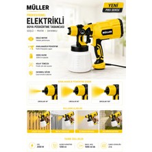 Pro Müller Alman Profesyonel 2000 W Duvar Panel,beton Ahşap Vb Elektrikli Sprey Boya Püskürtme Tabancası