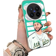HONTINGA Vivo X200 Pro ile Uyumlu Kılıf Silikon Kenar Sert Arka Kamera Koruyucu Basitlik Anti Düşme Kamera Korumalı Curry Desen Couple Telefon Kılıfı Kadın ve Erkek Için Uygundur K1-1540