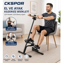 Ckspor Luxury Çift Pedallı El Ayak Egzersiz Bisikleti Kol ve Bacak Çalıştırma Rehabilitasyon ve Kondisyon Aleti