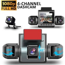 Tastech Araç Içi Kamera 4 Kameralı 170° Derece Açılı Yol Takip Iç Mekan ve Arka Kamera Kayıt 1080P Fullhd