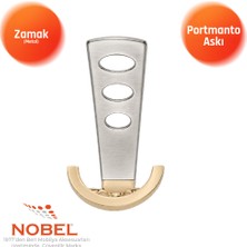 Nobel Bemol Lüks Portmanto Askı, Metal, Vestiyer Askı, 185 Gr, Dolap Askılık, Duvar Askılığı, Albrifin Saten (Vidalı)