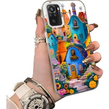HONTINGA Poco M5S ile Uyumlu Kılıf Silikon Kenar Sert Arka Kamera Koruyucu Basitlik Anti Düşme Kamera Korumalı Yağlı Boya Desen Couple Telefon Kılıfı Kadın ve Erkek Için Uygundur K1-1536