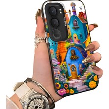 HONTINGA Vivo Y31 5g ile Uyumlu Kılıf Silikon Kenar Sert Arka Kamera Koruyucu Basitlik Anti Düşme Kamera Korumalı Yağlı Boya Desen Couple Telefon Kılıfı Kadın ve Erkek Için Uygundur K1-1536