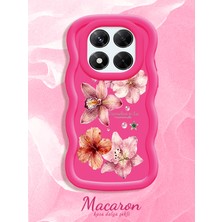 HONTINGA Xiaomi Redmi Note 14 Pro 4g Uyumlu Kılıf Düşüme Önleyici Basitlik Anti Düşme Kamera Koruyucu Basit Kırmızı Yumuşak Silikon Couple Telefon Kılıfı Çiçekli Desen K9-0279