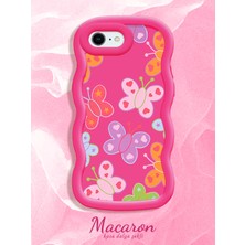 HONTINGA iPhone 6s Plus Uyumlu Kılıf Düşüme Önleyici Basitlik Anti Düşme Kamera Koruyucu Basit Kırmızı Yumuşak Silikon Couple Telefon Kılıfı Kelebek Desen K9-0280