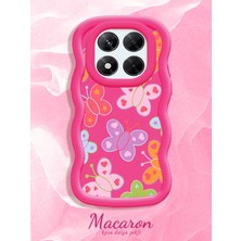 HONTINGA Xiaomi Redmi Note 14 Pro 4g Uyumlu Kılıf Düşüme Önleyici Basitlik Anti Düşme Kamera Koruyucu Basit Kırmızı Yumuşak Silikon Couple Telefon Kılıfı Kelebek Desen K9-0280
