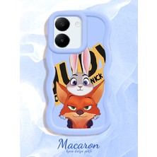 HONTINGA Vivo Y27S Uyumlu Kılıf Düşüme Önleyici Basitlik Anti Düşme Kamera Koruyucu Basit Mavi Yumuşak Silikon Couple Telefon Kılıfı Anime Desen K9-0282