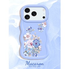 HONTINGA iPhone 17 Pro Max Uyumlu Kılıf Düşüme Önleyici Basitlik Anti Düşme Kamera Koruyucu Basit Mavi Yumuşak Silikon Couple Telefon Kılıfı Çiçekli Desen K9-0283