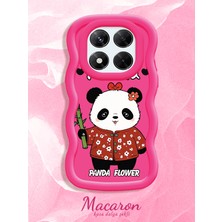 HONTINGA Xiaomi Redmi Note 14 Pro 4g Uyumlu Kılıf Düşüme Önleyici Basitlik Anti Düşme Kamera Koruyucu Basit Kırmızı Yumuşak Silikon Couple Telefon Kılıfı Panda Desen K9-0285