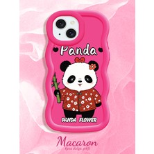 HONTINGA iPhone 15 Plus Uyumlu Kılıf Düşüme Önleyici Basitlik Anti Düşme Kamera Koruyucu Basit Kırmızı Yumuşak Silikon Couple Telefon Kılıfı Panda Desen K9-0285