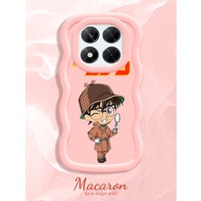 HONTINGA Xiaomi Redmi Note 14 Pro 4g Uyumlu Kılıf Düşüme Önleyici Basitlik Anti Düşme Kamera Koruyucu Basit Pembe Yumuşak Silikon Couple Telefon Kılıfı Conan Desen K9-0286