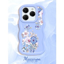 HONTINGA Tecno Spark 20 Pro Uyumlu Kılıf Düşüme Önleyici Basitlik Anti Düşme Kamera Koruyucu Basit Mavi Yumuşak Silikon Couple Telefon Kılıfı Çiçekli Desen K9-0283
