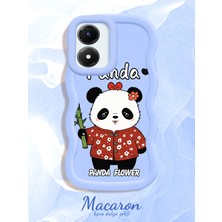 HONTINGA Vivo Y02S Uyumlu Kılıf Düşüme Önleyici Basitlik Anti Düşme Kamera Koruyucu Basit Mavi Yumuşak Silikon Couple Telefon Kılıfı Panda Desen K9-0285