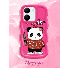 HONTINGA Vivo Y27S Uyumlu Kılıf Düşüme Önleyici Basitlik Anti Düşme Kamera Koruyucu Basit Kırmızı Yumuşak Silikon Couple Telefon Kılıfı Panda Desen K9-0285
