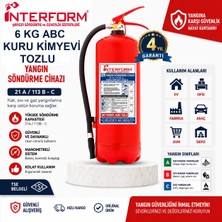 İnterform Interform 6 kg Abc Kuru Kimyevi Tozlu Yangın Söndürme Cihazı