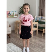 Efemkids 2-9 Yaş Love Nakışlı Kız Çocuk Takım