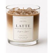 Craftto Latte Kokulu Soya Mum 230 gr - Dekoratif Cam Mum, Ev Kokusu, Uzun Yanma Süreli