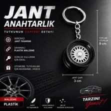 İki Yedi Konsept Siyah Jant Anahtarlık Gerçekçi Araba Jantı Tasarımlı Otomobil Anahtarlığı Hediyelik Eşyalar 9 cm