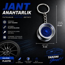 İki Yedi Konsept Gümüş Mavi Jant Anahtarlık Gerçekçi Spor Jant Tasarımlı Otomobil Aksesuarı Hediyelik Eşyalar 9 cm