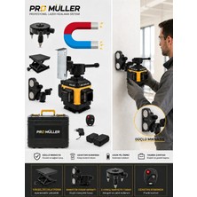 Pro Müller Alman Profesyonel Otomatik Hizalama 16 Köşe 360° Yeşil Lazer Çizgi Hizalama Terazi Çantalı