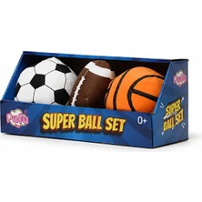 Ases Store Pufu Toys 3’lü Peluş Spor Top Oyuncak