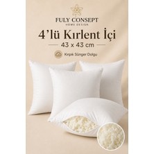 Fuly Consept 4'lü Kırlent Içi 43X43 cm Kırpık Sünger Dolgulu