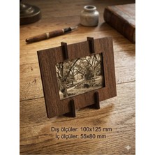 Mu Art Ahşap Ahşap Fotoğraf Çerçevesi Masaüstü Resim Çerçevesi Ayaklı 12X10 cm