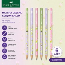Danacı Kırtasiye Faber-Castell Matcha Desenli Kurşun Kalem 6 Adet 2b Yuvarlak Gövde