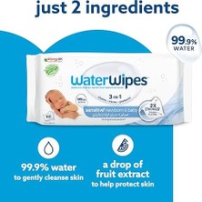 Waterwipes Yeni Doğan & Hassas Cilt Için 240 Yaprak Bebek Islak Mendili (4 x 60 Adet)