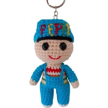 Maskot Pepee Amigurumi Organik Anahtarlık Oyuncak
